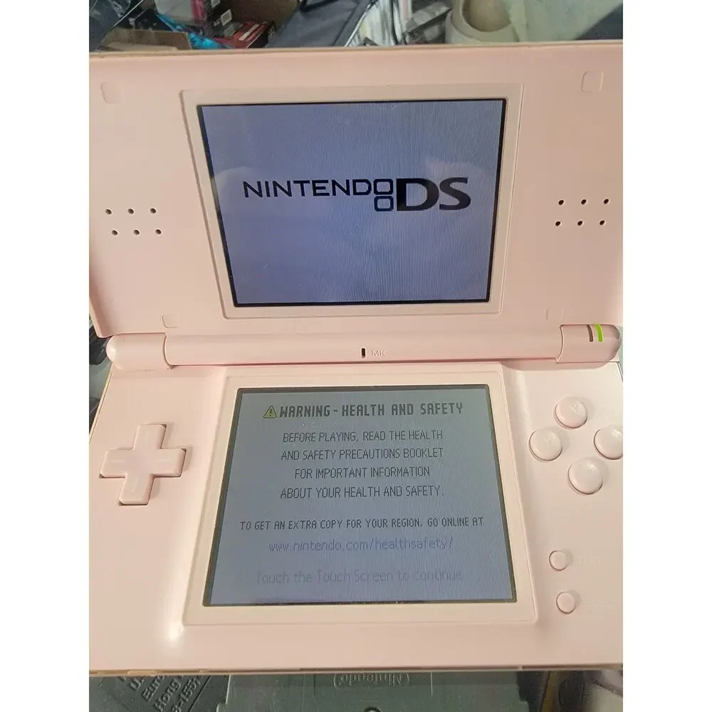 Nintendo Pink DS Lite Handheld System With Stylus Charger 5 GB Games